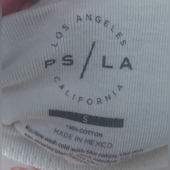 Pacsun PS LA Teddy Bear Cropped Tee Shirt Jrs Small Fairy Grunge Cottage Core - Picture 2 of 5